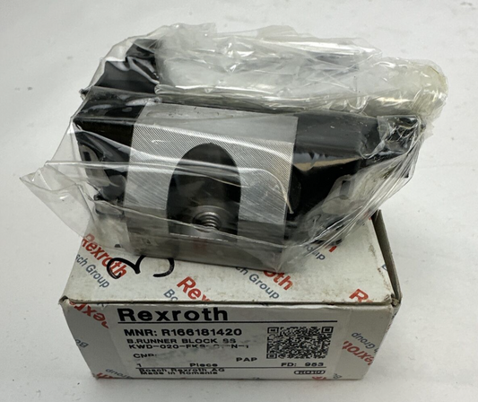 REXROTH R166181420 B.RUNNER BLOCK SS KWD-020-FKS-C1-N-1