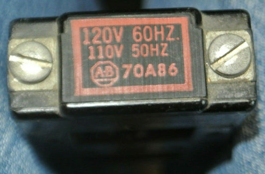 ALLEN-BRADLEY 70A86 COIL for STARTERS / CONTACTORS - 120V/60Hz, 110V/50Hz SIZE 0