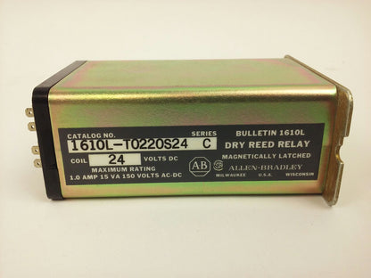 ALLEN BRADLEY, 1610L-T0220S24, SER. C, DRY REED RELAY, 24VDC, 1A, 15VA, NEW