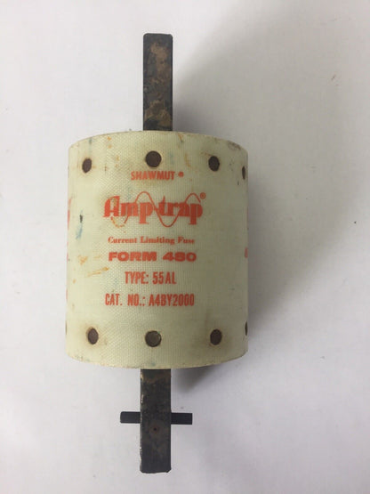 SHAWMUT A4BY2000 AMP-TRAP CURRENT LIMITING FUSE FORM 480 TYPE 55AL 600VAC K-DON