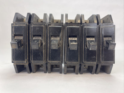 ITE EQ1115 CIRCUIT BREAKER 120/240VAC 15AMP 1POLE (LOT OF 6)