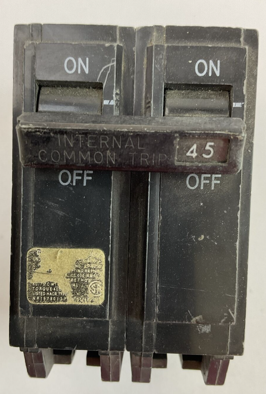 GE THQB2145 45AMP 120/240VAC 2POLE CIRCUIT BREAKER