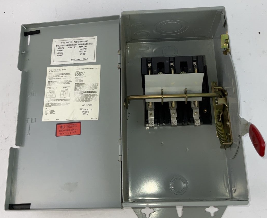 CHALLENGER HD361NFC SAFETY SWITCH 600VAC 30A 30HP TYPE1