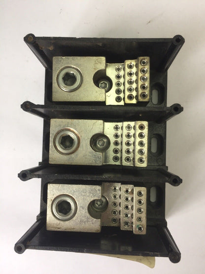 GOULD SHAWMUT 66623 POWER DISTRIBUTION BLOCK 3 POLE 600V CU ONLY