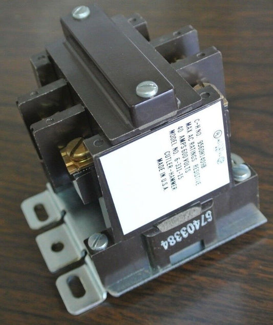 CUTLER-HAMMER 9560H1409-49 DEF PURPOSE CONTACTOR 40A 104/120V COIL 9560H1409B