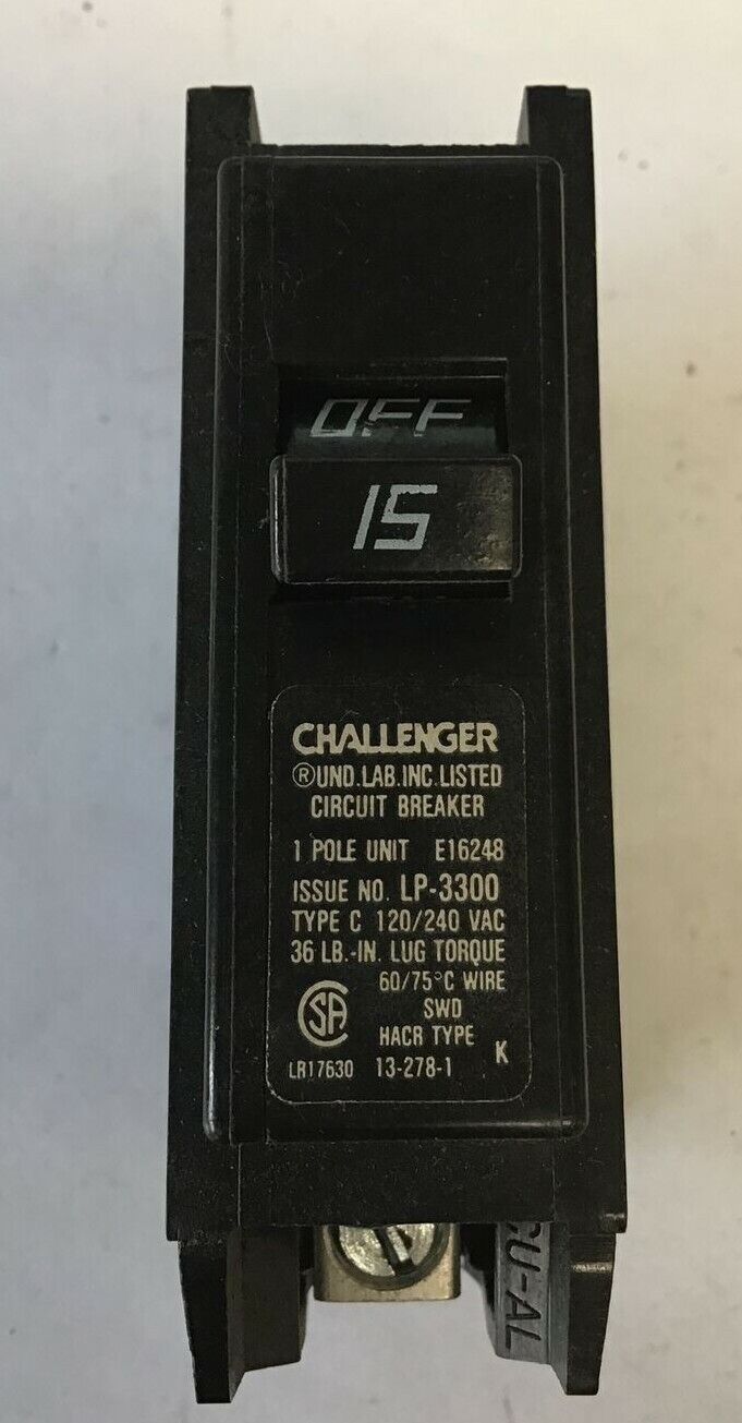 CHALLENGER/SYLVANIA  C115 CIRCUIT BREAKER TYPE C CLASS CTL***LOTOF10***