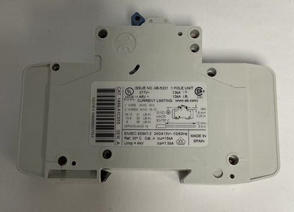 ALLEN BRADLEY 1489-A1C010 CIRCUIT BREAKER 1A 277VAC 48VDC SER.A