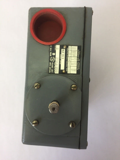 ALLEN BRADLEY 803-F412 ROTARY CAM LIMIT SWITCH 0-150RPM 600V NEMA TYPE 12