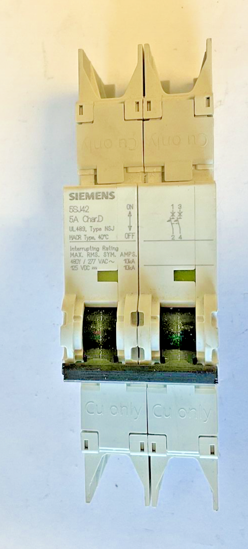 SIEMENS 5SJ4211-8HG42 CIRCUIT BREAKER 5A CHAR.D TYPE NSJ 230V