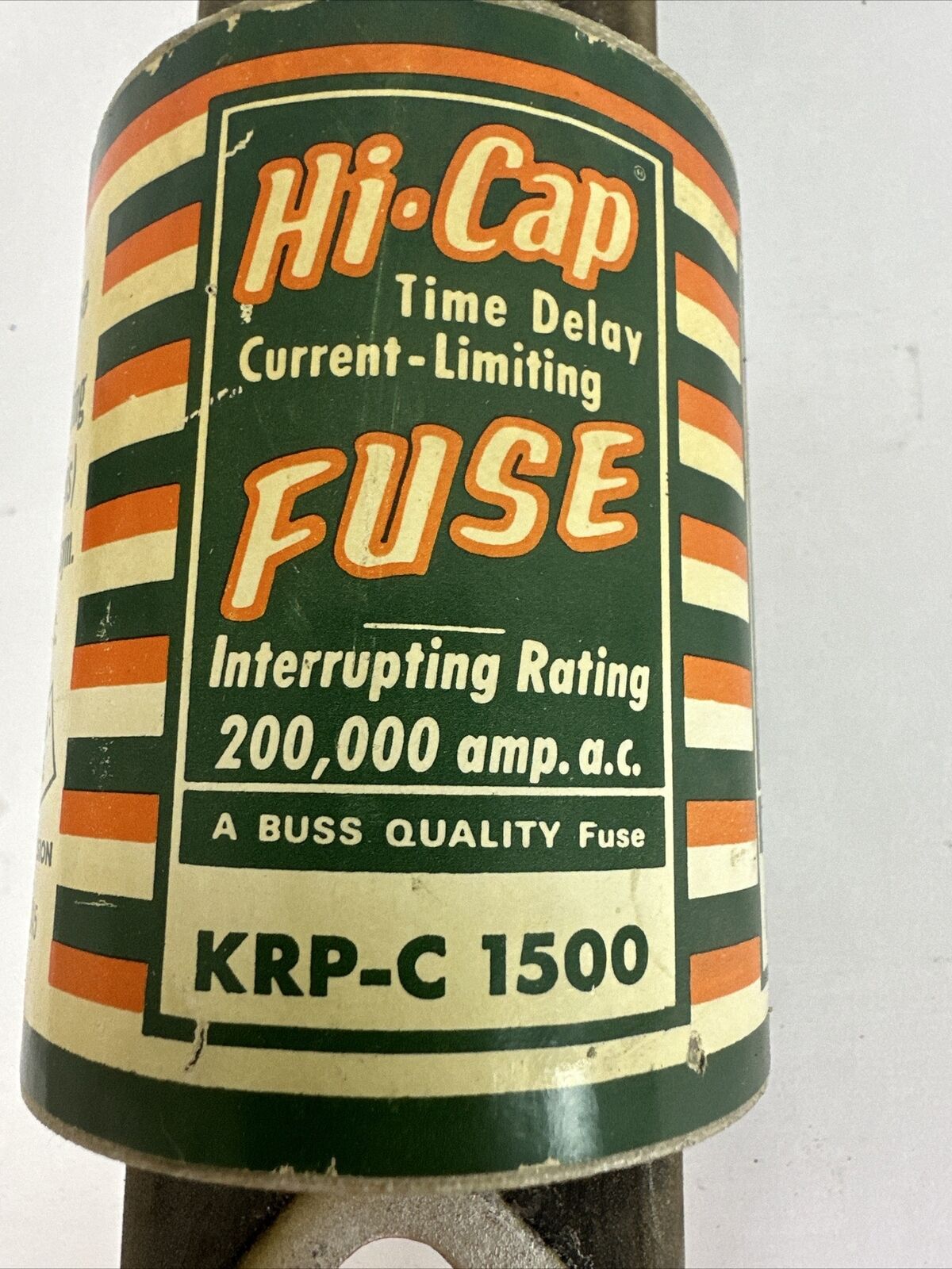 BUSS KRP-C 1500 HI-CAP TIME-DELAY CURRENT-LIMITING CLASS J FUSE 1500AMP 600VAC