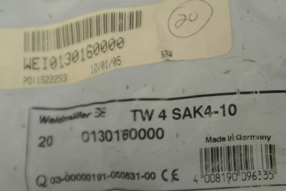 BAG of 20 / WEIDMULLER TW4SAK4-10 SEPARATING PLATES / BEIGE / NEW SURPLUS