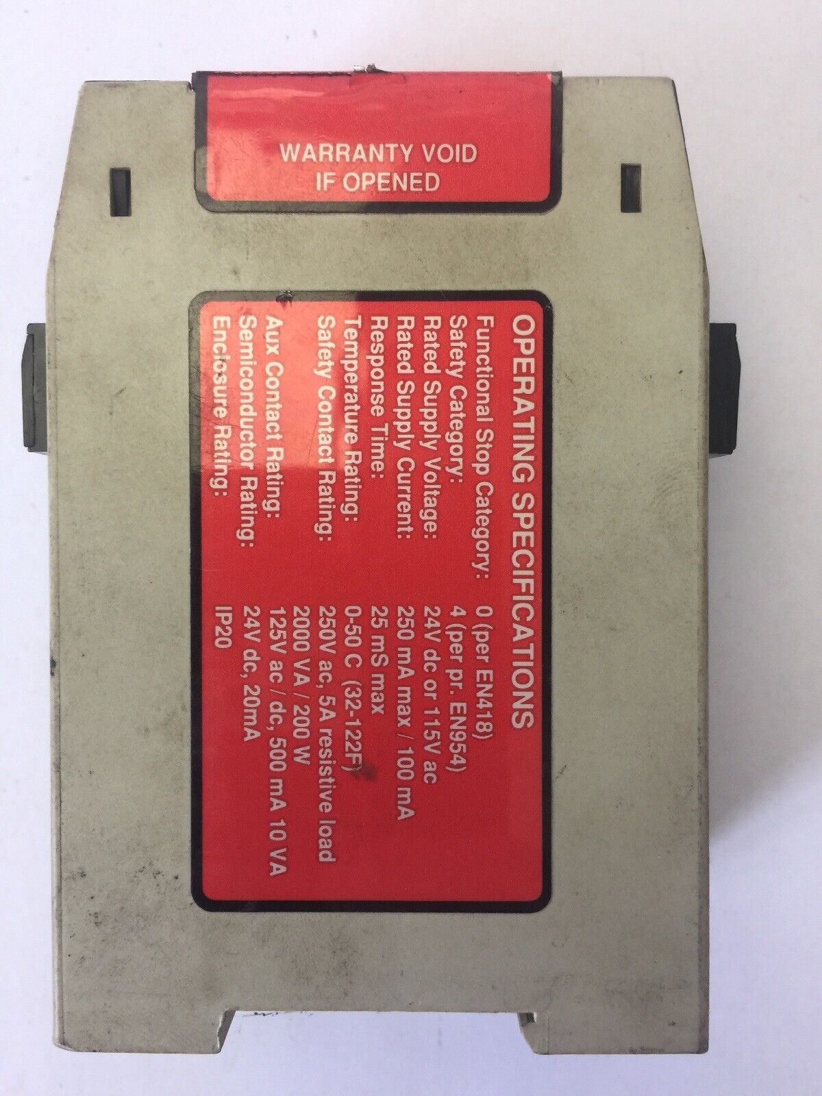BANNER ES-GA-5A MACHINE SAFETY RELAY 24VDC OR 115VAC 250mA