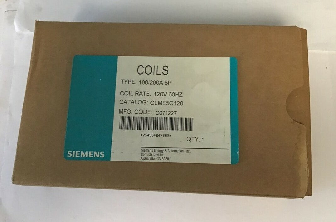 SIEMENS  CLME50120 COIL 120V 60HZ 100/200A 5P