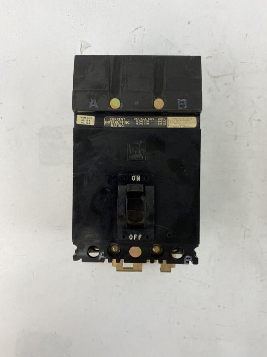 Square D FA-24015-AB 2 Pole 15A 480VAC Circuit Breaker