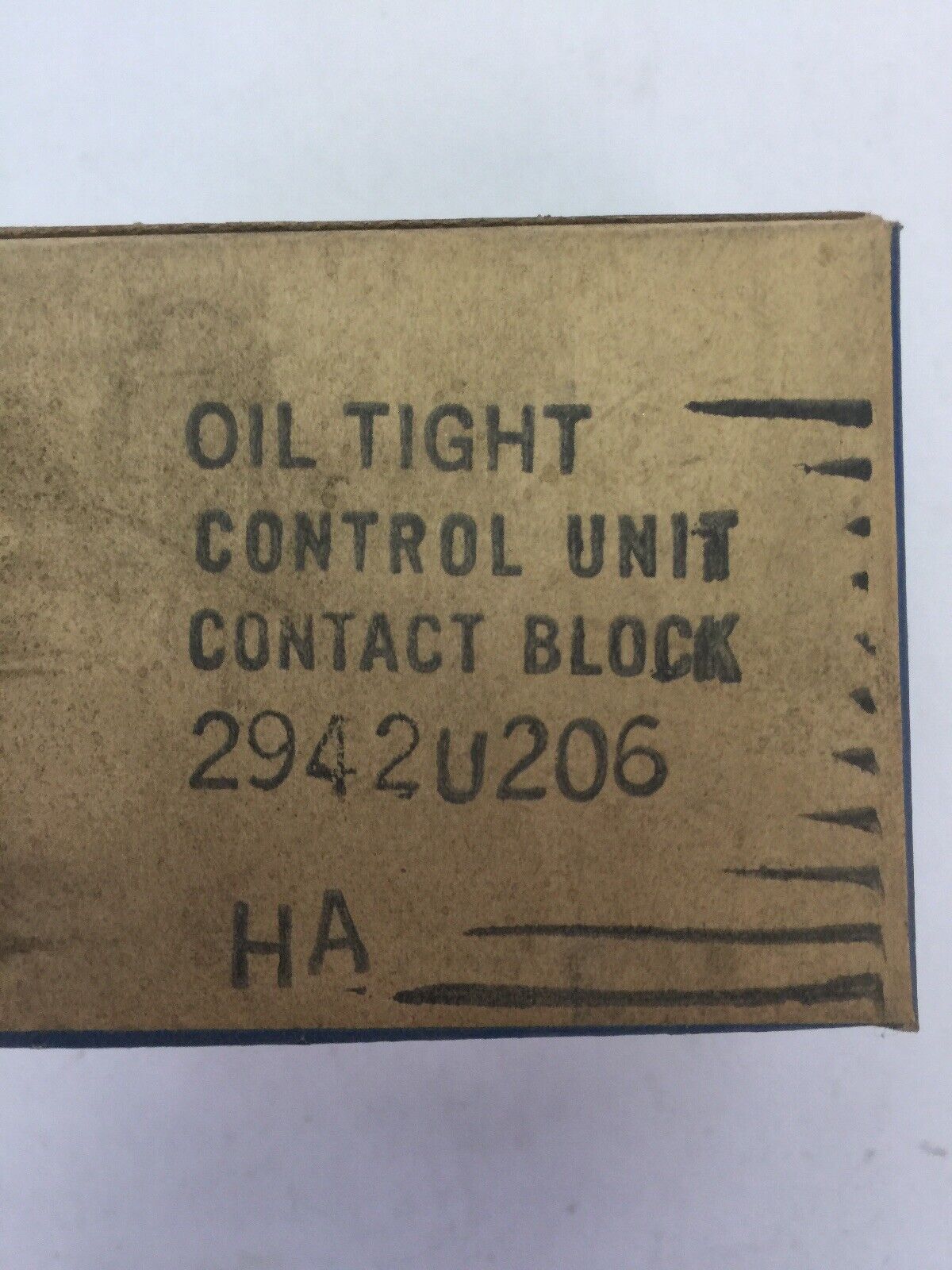 GE 2942U206 OIL TIGHT CONTROL UNIT CONTACT BLOCK 600V