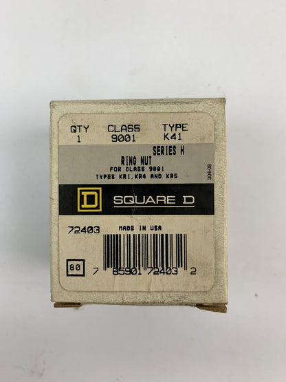Square D 9001 K41 Series H Ring Nut "Lot of 6"