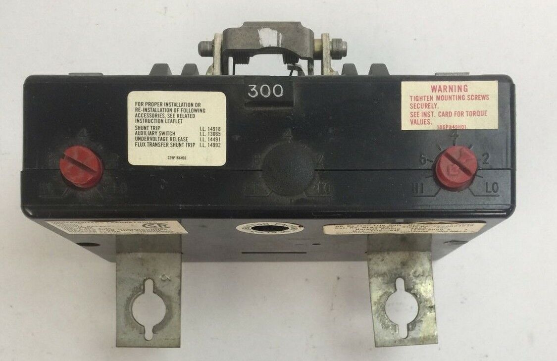 WESTINGHOUSE HLB2300T AB TRIP UNIT 300AMP 2POLE INST TRIP 1500-3000A 5680D04G16
