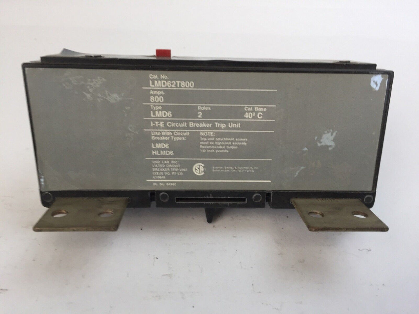 ITE LMD62T800 CIRCUIT BREAKER TRIP UNIT 800AMP MAGNETIC ADJ 3200-8000