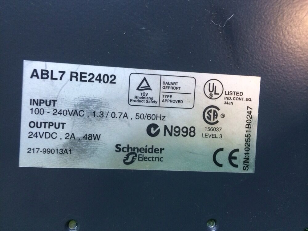 TELEMECANIQUE ABL7RE2402 MODULE POWER SUPPLY 100-240V-AC 24V-DC