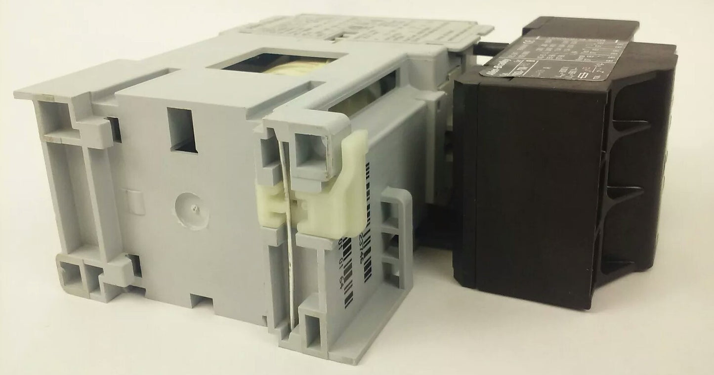 ALLEN BRADLEY 100-C09D*10 SER. A,CONTACTOR,3PH,600V,25A,24VDC COIL ,W/ 193-TAA60