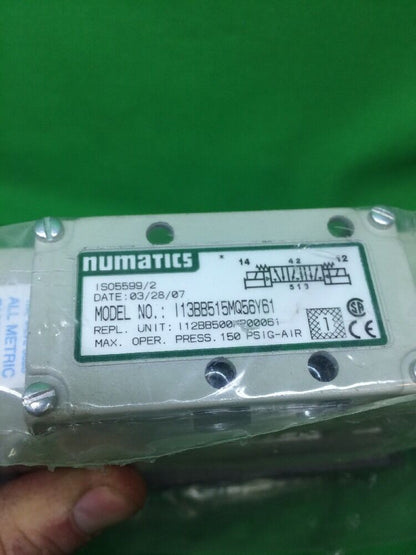 NUMATICS MANIFOLD SOLENOID VALVE 13BB515MQ56Y61 W/ BRIDGE