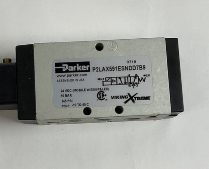 PARKER P2LAX591ESNDD7B9 AIR CONTROL VALVE 22MM 24VDC W/SURGE SUPP.