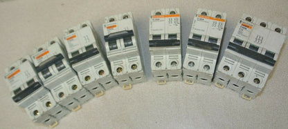 LOT of 7 / MERLIN GERIN CIRCUIT BREAKERS / C30A / C60N D10A / C60N C2, C4, C16