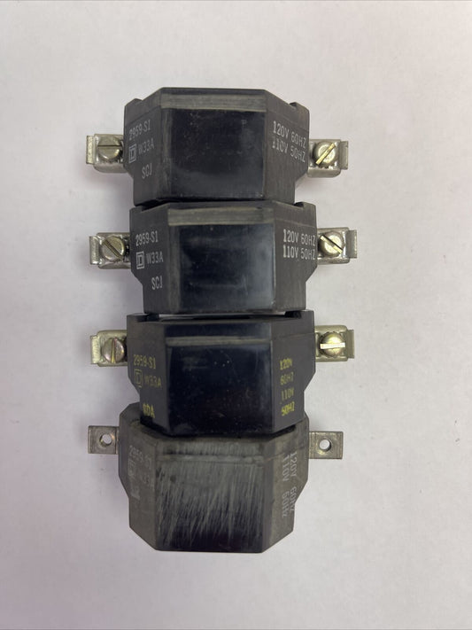 SQUARE D 2959 S1 W33A COIL 120V 60HZ 110V 50HZ (LOT OF 4)