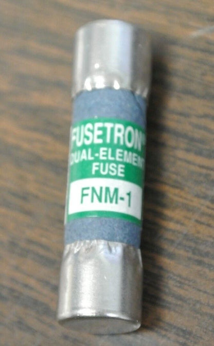 LOT of 2 / BUSS FNM-1 FUSETRON FUSES / 1A / 250V / NEW SURPLUS