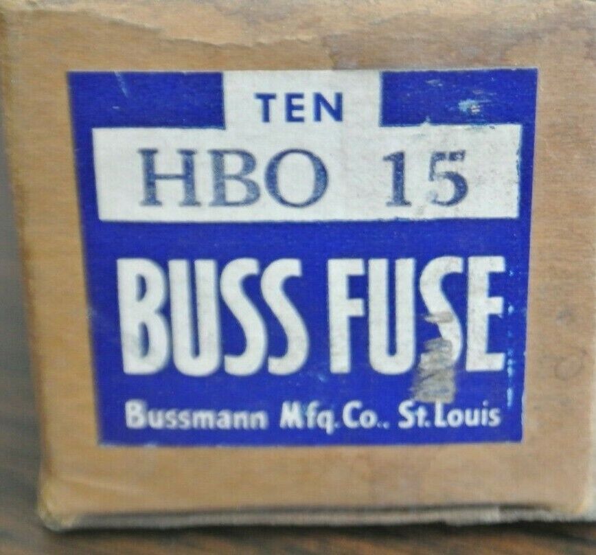 BOX of 10 / BUSS HBO15 BOLT-DOWN RECTIFIER FUSE / 15A / 32VDC / NEW SURPLUS