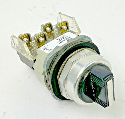 ALLEN-BRADLEY - 800T-J91 SER. T - SELECTOR SWITCH W/ 800T-XA SER. D BLOCK