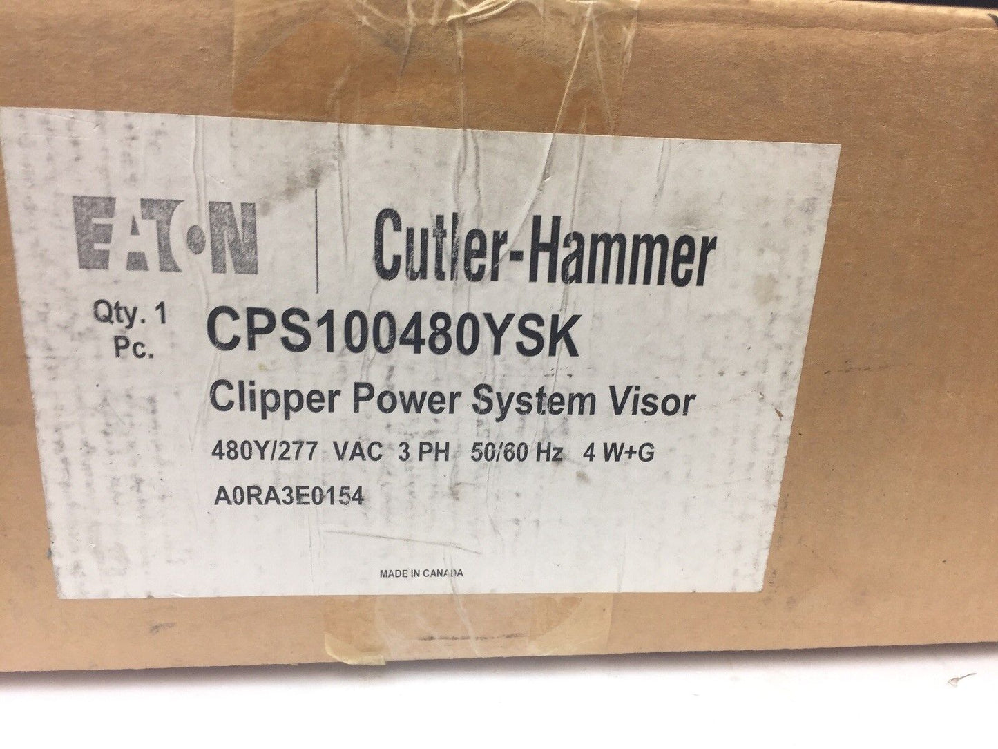 EATON CUTLER HAMMER CPS100480YSK CLIPPER POWER SYSTEM VISOR 480Y/277VAC 3PH