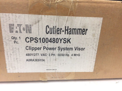 EATON CUTLER HAMMER CPS100480YSK CLIPPER POWER SYSTEM VISOR 480Y/277VAC 3PH