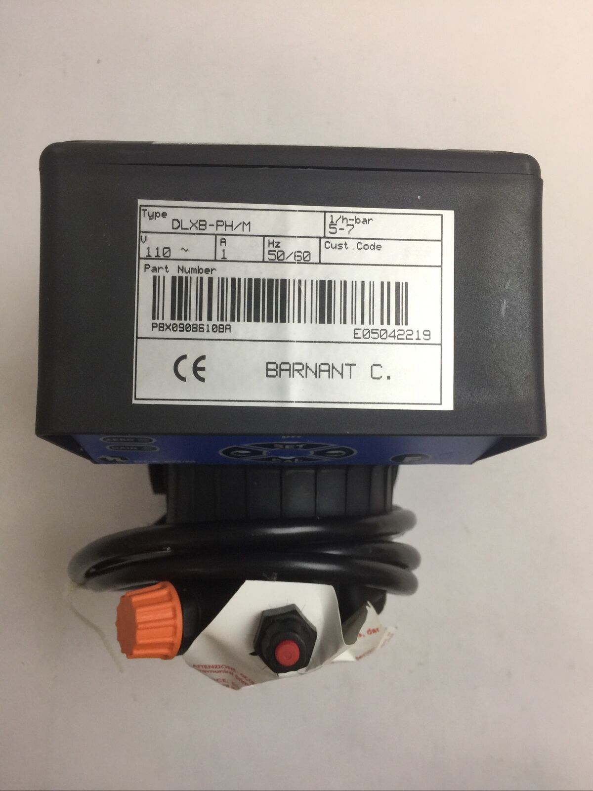 BARNANT COMPANY DLXB-PH/M METERING PUMP I/h Bar: 5-7 120V PBX0908610BA