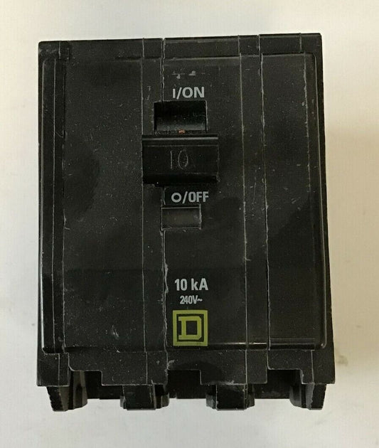 SQUARE D QOB310 CIRCUIT BREAKER 10A 240VAC 3POLE