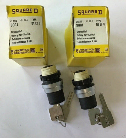 SQUARE D 9001 D4L80 ROTARY KEYED SWITCH ***LOTOF2***