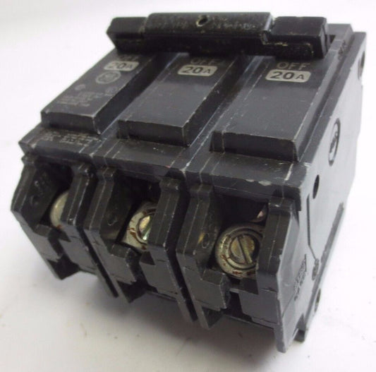 GE THQB32020 CIRCUIT BREAKER COMMON-TRIP BOLT-ON 20A, 240V, 3-POLE