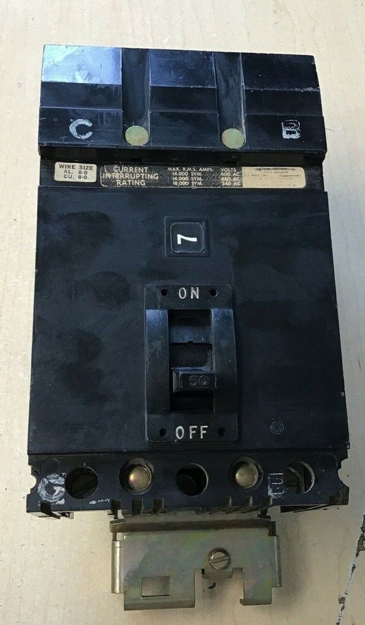 SQUARE D FA26050CB-S CIRCUIT BREAKER 50A 2POLE 600VAC 250VDC