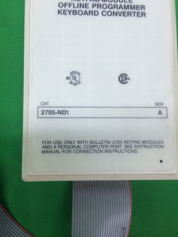 ALLEN BRADLEY REDIPANEL 2705-ND1 KEYPAD MODULE OFFLINE PROGRAMMER KEYBOARD