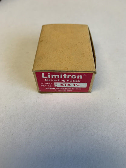 Bussmann Limitron KTK1 1/2 1 1/2A 600V Fuse "Lot of 10"