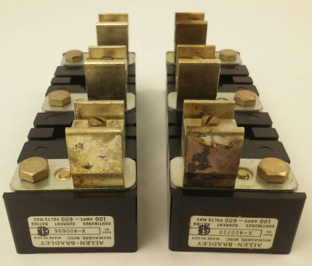 ALLEN BRADLEY 1491-N333 FUSE BLOCK,61-100A, 250- 600V, 3P, W/ X-410710, X-400656