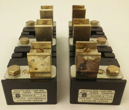 ALLEN BRADLEY 1491-N333 FUSE BLOCK,61-100A, 250- 600V, 3P, W/ X-410710, X-400656