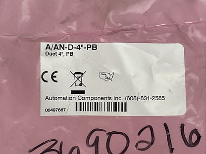 AUTOMATION COMPONENTS A/AN-D-4"-PB DUCT 4", PB