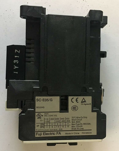 FUJI ELECTRIC SC-E05/G CONTACTOR 600V 32A