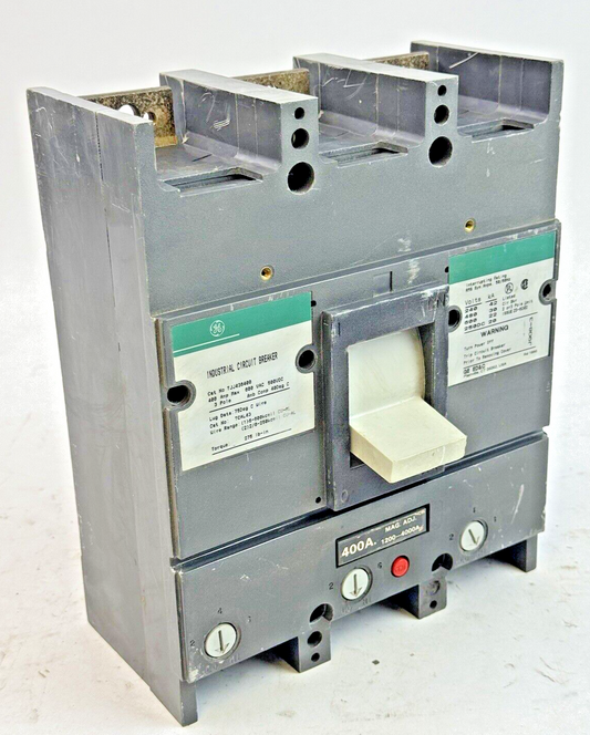 GE - TJJ436400 - IND. CIRCUIT BREAKER W/ 400A TRIP UNIT - 3 POLE/600 VAC/400A