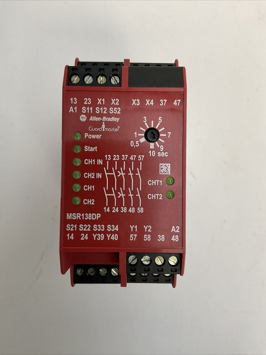ALLEN BRADLEY 440R-M23147 SER B MSR138DP SAFETY RELAY OUTPUT AC15 250V DC13 24V