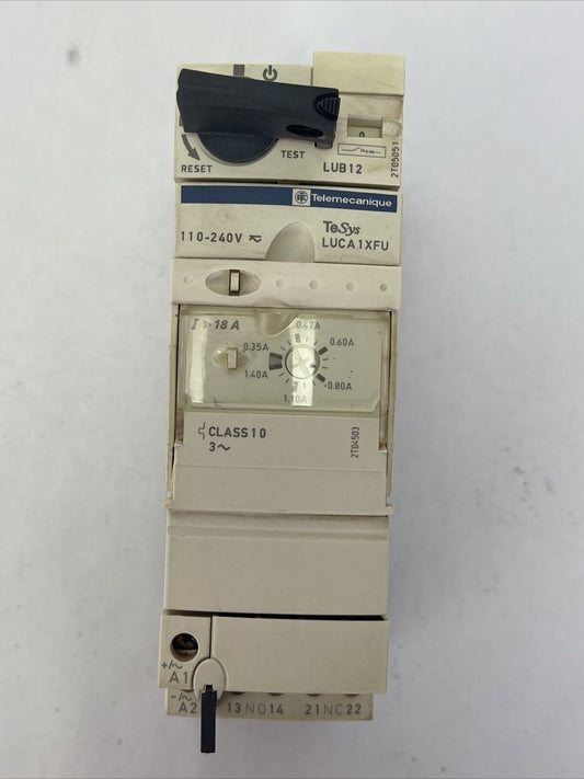 TELEMECANIQUE LUB12 MOTOR STARTER TESYS LUCA1XFU 110-240V CLASS10 0.35-1.4A