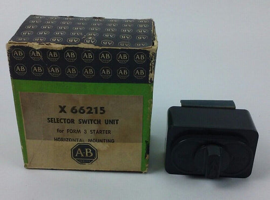 ALLEN BRADLEY  X-66215 SELECTOR SWITCH UNIT, FORM 3 STARTER, HORIZONTAL MOUNTING