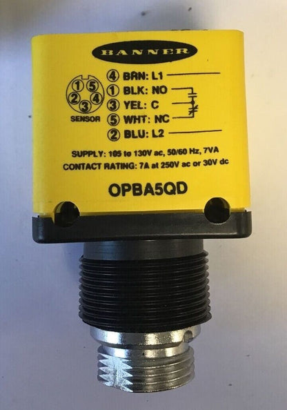 BANNER OPBA5QD SENSOR POWER BLOCK 130VAC 50/60HZ