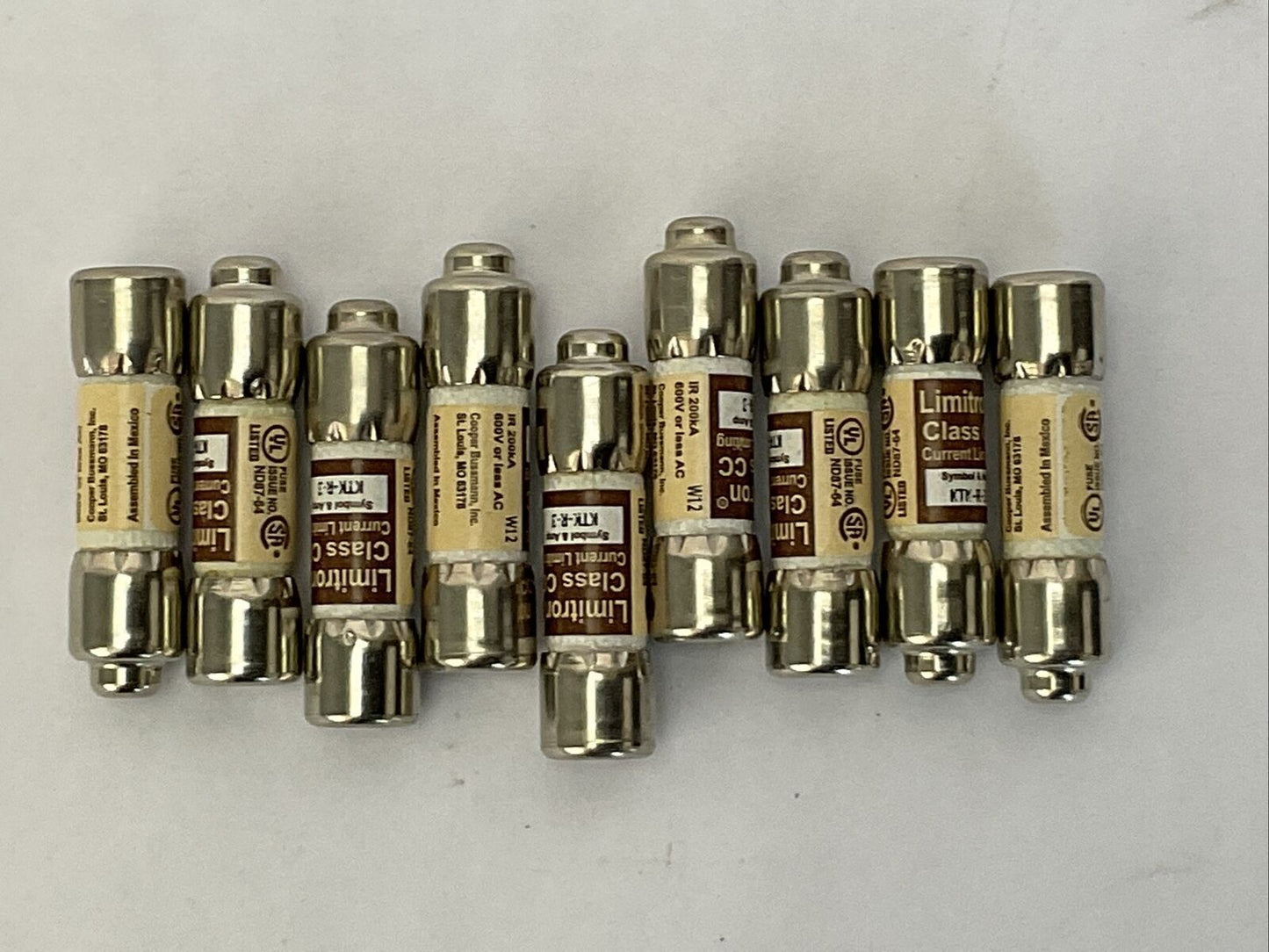 LIMITRON KTK-R-3 CLASS CC CURRENT LIMITING FUSE 3AMP 600VAC (LOT OF 9)